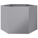 Plantekasse svart sekskantet 69x60x45 cm galvanisert stål