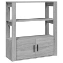 vidaXL Skjenk grå sonoma 80x30x90 cm konstruert tre