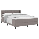  Box Spring Seng med Madrass Taupe 140x200 cm Stoff