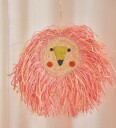 Rice Raffia Animal Wall Decor I Pink Large