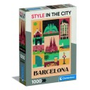 Clementoni Puslespill 1000 Brikker Style I Byen: Barcelona