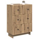 vidaXL Skuffeskap Artisan eik 66 x 34,5 x 90 cm Konstruert tre