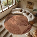 Runde tepper   Jovie Natural Cotton Shaggy terrakotta Størrelse: Ø 200 cm