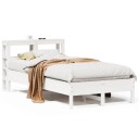  Sengeramme uten madrass hvit 75x190 cm heltre furu 3306172