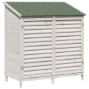vidaXL Hagehus med tak Hvit 106 x 56 x 113,5 cm Massiv Furu Tre