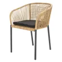 Brafab Delta stol    Antrasitt / Natural Wicker / Teddy Black