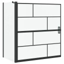 Bade dusjvegg Svart og gjennomsiktig 116 x 68 x 128 cm