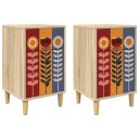 vidaXL Nattbordskap ESSEN 2 stk. Sonoma eik 36 x 33 x 60 cm