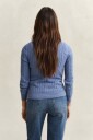 GANT Stretch Cotton Cable C-Neck - Blue - L