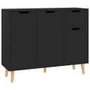 vidaXL Skjenk svart 90x30x72 cm konstruert tre