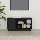 vidaXL TV-benk svart 80x35x40,5 cm heltre furu