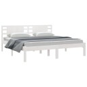 vidaXL Sengeramme hvit heltre furu 200x200 cm