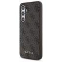 Guess S24 FE brun hardcase med gull-logo til Mobildeksler