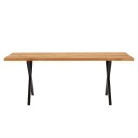 Spisebord HOME4YOU Rowan 200x90x75 cm Fiskebensmønstret eik - eik