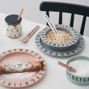 Design Letters Eat & Learn Dyp Tallerken Hvit