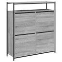  Skoskap med 4 vippeskuffer grå sonoma 100x34x112 cm 8721012386105