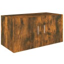 vidaXL Veggskap r?kt eik 80x39x40 cm konstruert tre