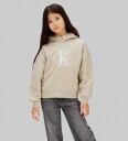 Calvin Klein Hettegenser   Fløyelsmonolog   Antikk Marble Grey   Calvin Klein   8 år 128   Hettegenser   Beige