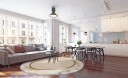 Rundt teppe   Cerasia beige/hvit/gull Størrelse: Ø 240 cm