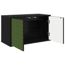 vidaXL Vegghengt TV skap GELEEN 69 x 33 x 40 cm Svart eik