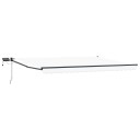 vidaXL Manuell utvidbar markise med LED lamper 4 × 3 m