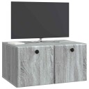  Vegghengt TV skap 59,5 x 41 x 30 cm Grå Sonoma Konstruert tre