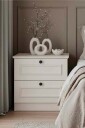 Hanah Home   Nattbord Mira   Hvit