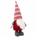 vidaXL Julegnom med uttrekkbare ben Rød 130 cm Polyester