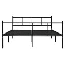 vidaXL Sengeramme svart metall 140x200 cm