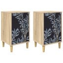 vidaXL Nattbordskap DOKKUM 2 stk. Sonoma eik 36 x 33 x 60 cm