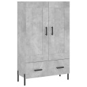 vidaXL Highboard betonggrå 69,5x31x115 cm konstruert tre