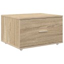  Skuffeskap med hjul Brun 55 x 45 x 33.5 cm Konstruert tre