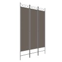 vidaXL Romdeler 3 paneler antrasitt 120x200 cm stoff