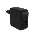 Targus HyperJuice 70W GaN USB-C Strømadapter med QC 3.0 - Svart