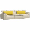  Sofaputer 2 pcs Lys Gul 120 x 40 cm stoff