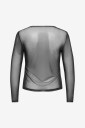 Only Carmakoma - Topp Caropus L/S Mesh Glitter Top Jrs - Svart