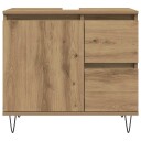 Vidaxl Badeservantskap artisan eik 65x33x60 cm konstruert tre 857227