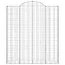  Gabionkurver buede 20 stk 200x50x220/240 cm galvanisert jern