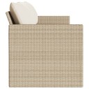  Hagesofa med puter 3-seters beige polyrotting 366344
