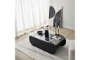Sofabord Tevrin Svart / Transparent - Svart / Transparent