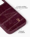 Ideal Of Sweden Vegan Leather Magsafe Case iPhone 17 Pro Fine Wine Croco