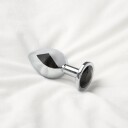 Sinful Black Jewel Metal Analplugg Medium - Sølv - Sølv