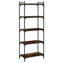  Bokhylle 5 etasjer røkt eik 60x30x154 cm konstruert tre 8721012194410