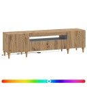 vidaXL LED TV skap ALKMAAR Artisan eik Konstruert tre