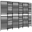  Romdeler 6 paneler svart polyrotting 8721012244429