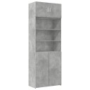  Oppbevaringsskap betonggrå 80x42,5x225 cm konstruert tre 8721102654350