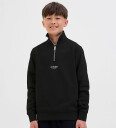 Jack & Jones Junior Black Jjesoho Sweat Quarter Zip Hn Noos Jnr 128