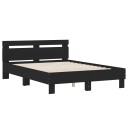vidaXL Sengeramme med hodegavl svart 120x190 cm konstruert tre 8721012246669