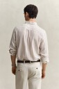 GANT Reg Linen Viscose Stripe Shirt Cream M
