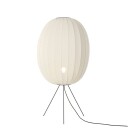 Made By Hand - Knit-Wit 65 Høy Oval Gulvlampe Medium Pearl White